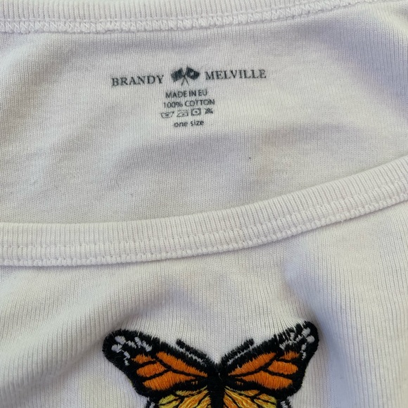 Brandy Melville Hand Made Butterfly Tank | Size S - Picture 2 of 3